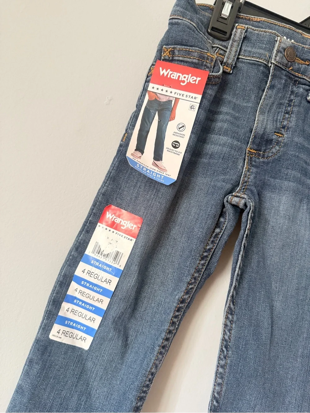 Wrangler Boys' Blue Straight-Leg Jeans with Tag